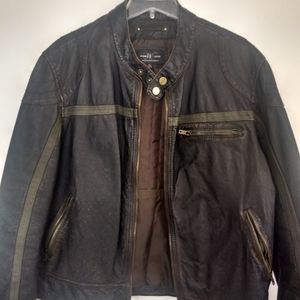 Antiqued Leather Cycle Jacket- Wilsons Leather